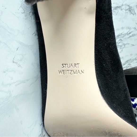 Stuart Weitzman Juniper Black Suede Boot Size 8.5 - Picture 9 of 12